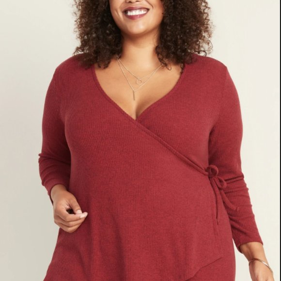 Old Navy Ribbed Wrap Top - Picture 3 of 8